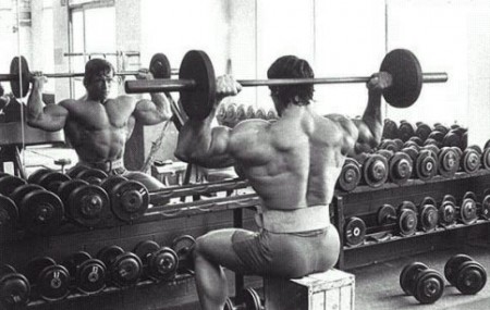 Arnold am Überkopfdrücken