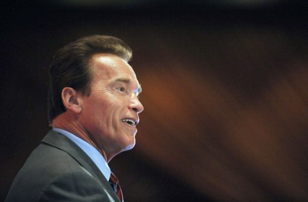 Arnold während einer seiner Reden